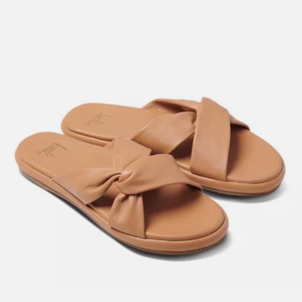 BEEK Piculet Slide Sandal In Honey Leather Size 7